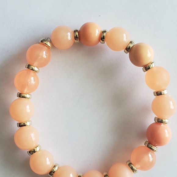 Orange Color Bead Bracelet - Picture 2 of 4